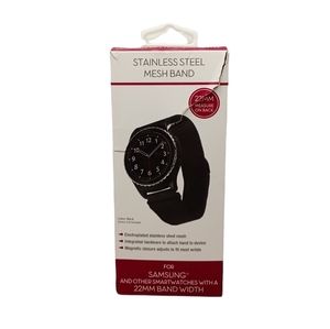 🌸WITHit Black Stainless Steel Mesh Band for 22mm Samsung Universal Smartwatch